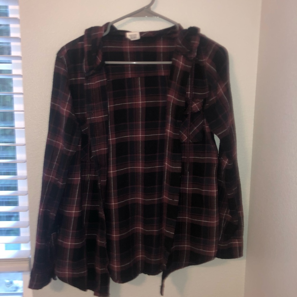 Flannel with hood
